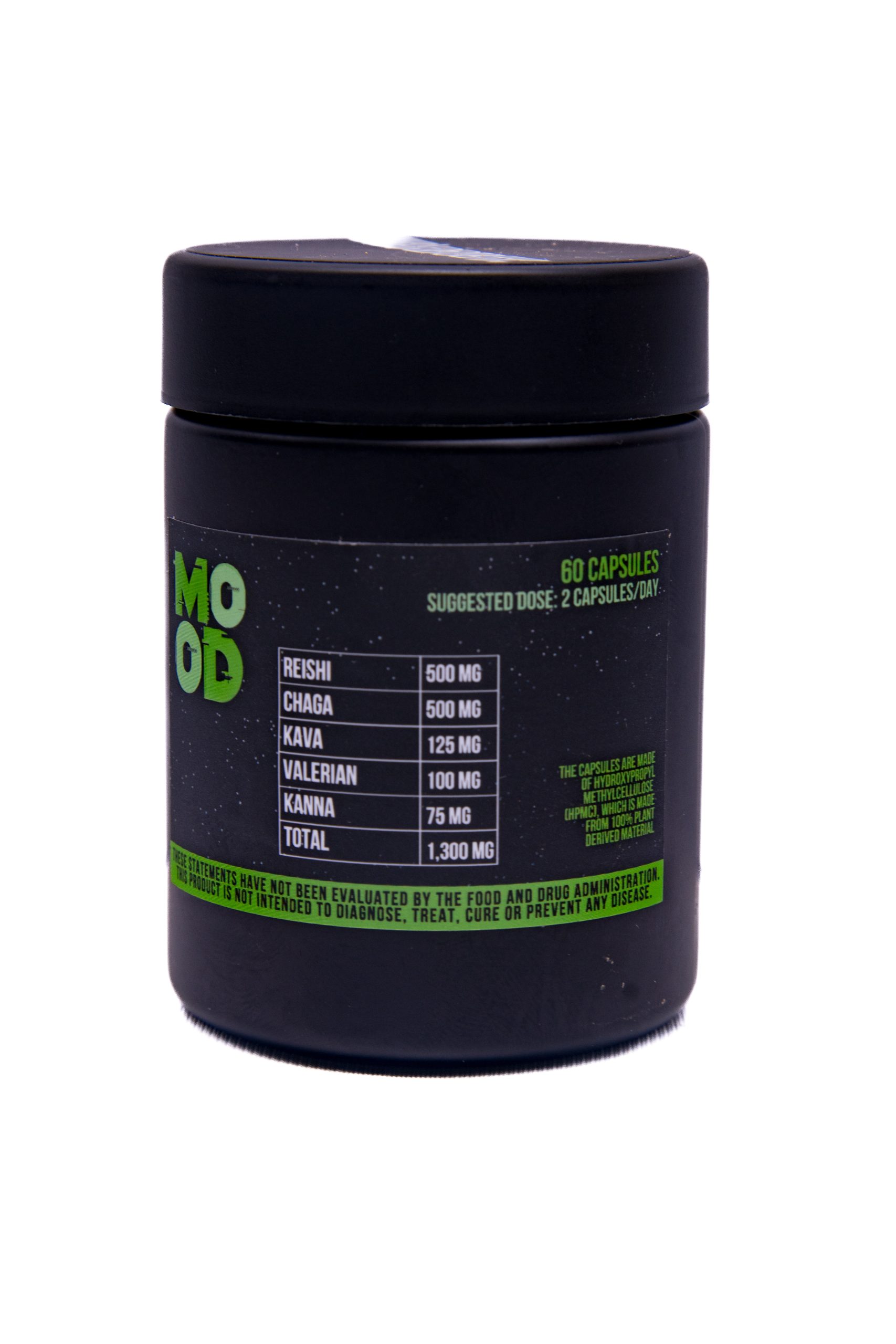 StarDust Mood Stress Relief Supplement facing back list of its natural ingredients